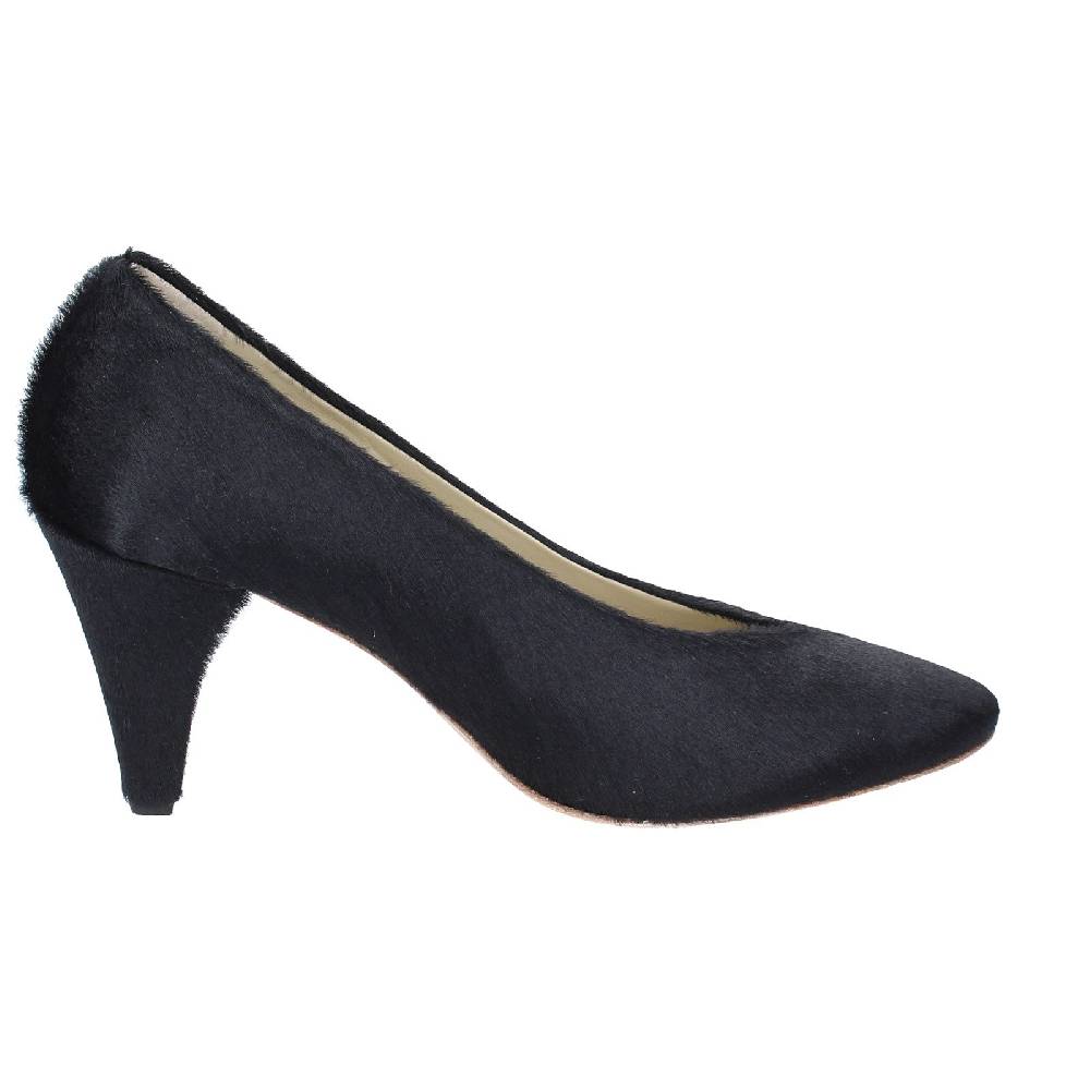 scarpe donna ANNIEL decollete nero cavallino EX252 Novità