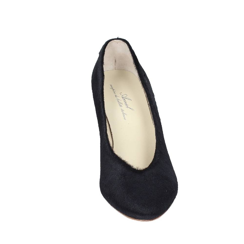 scarpe donna ANNIEL decollete nero cavallino EX252 Novità
