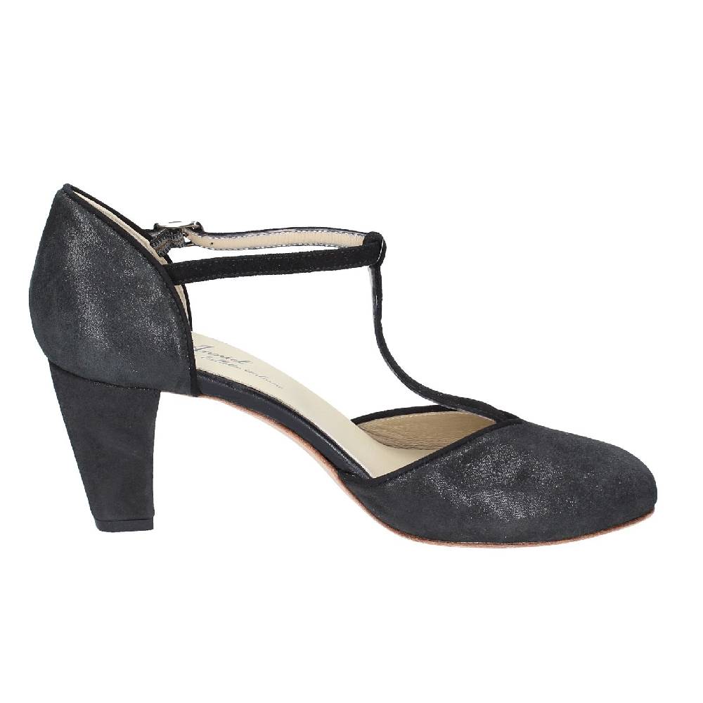 scarpe donna ANNIEL decollete nero camoscio EX258 In Vendita