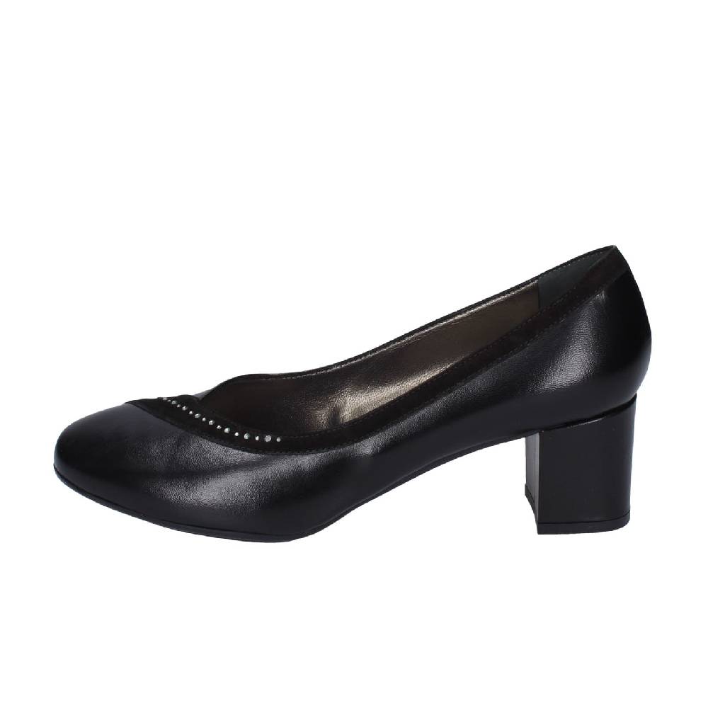 scarpe donna CONFORT decollete nero pelle strass EZ331 Hotsell