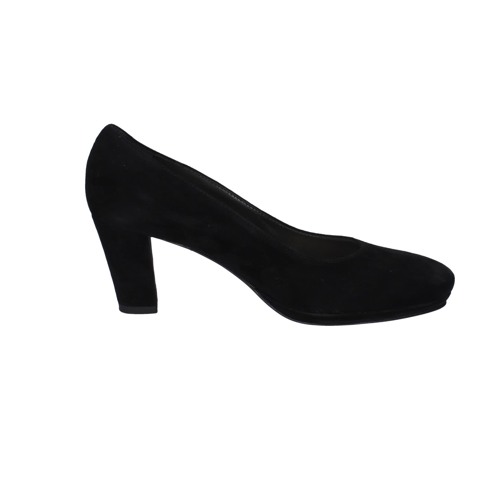 scarpe donna CONFORT decollete nero camoscio strass EZ354 Vendita Economica