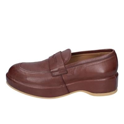 scarpe donna MOMA mocassini marrone pelle 1ES419-NAC BC48 In Linea