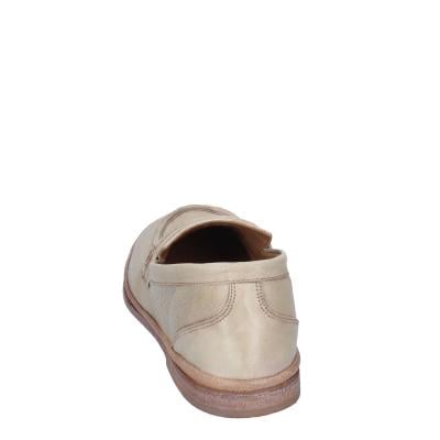 scarpe donna MOMA mocassini beige pelle marrone 1ES323-TV BC52 Nuovo