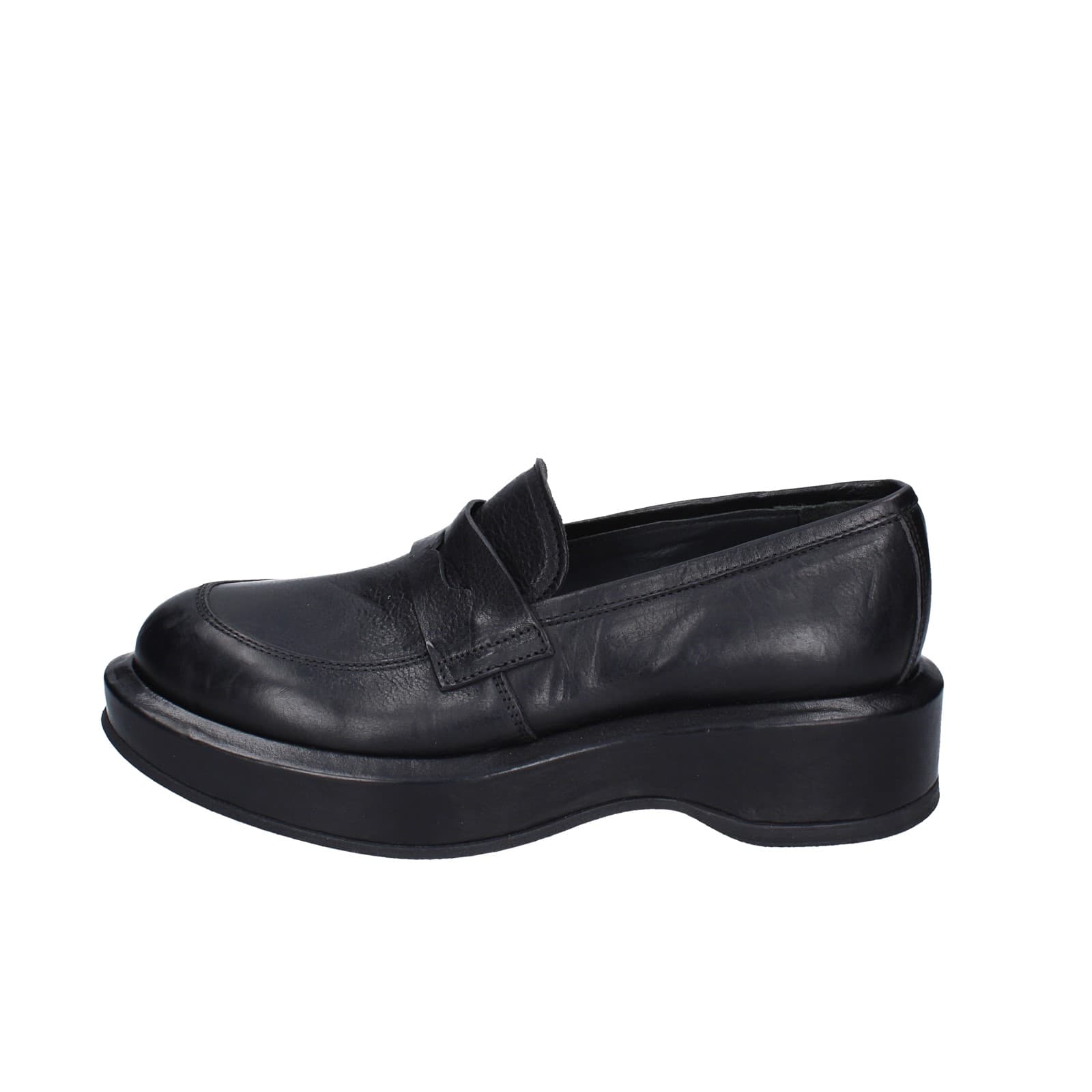 scarpe donna MOMA mocassini nero pelle 82301E-CU EY487 Spedizione Gratuita