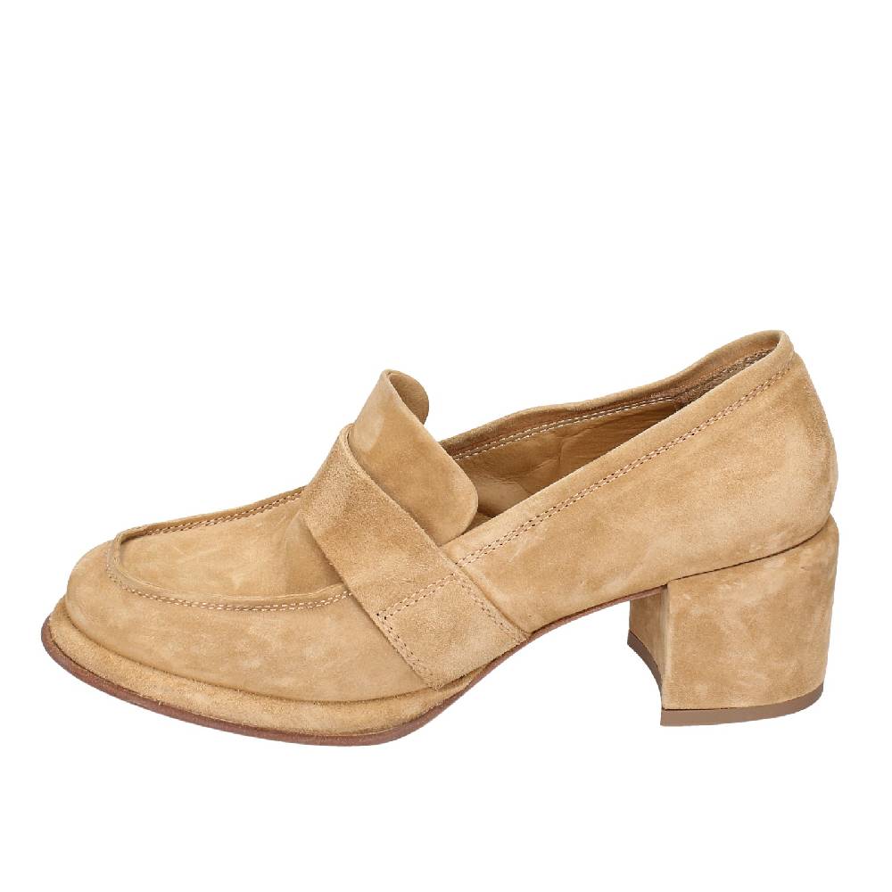 scarpe donna MOMA mocassini beige camoscio 44401E VINTAGE EX469 Pezzi Unici