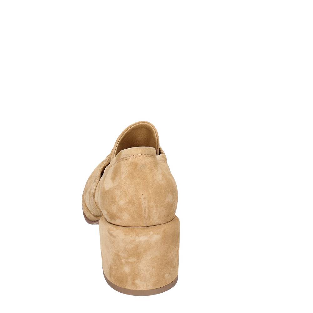 scarpe donna MOMA mocassini beige camoscio 44401E VINTAGE EX469 Pezzi Unici