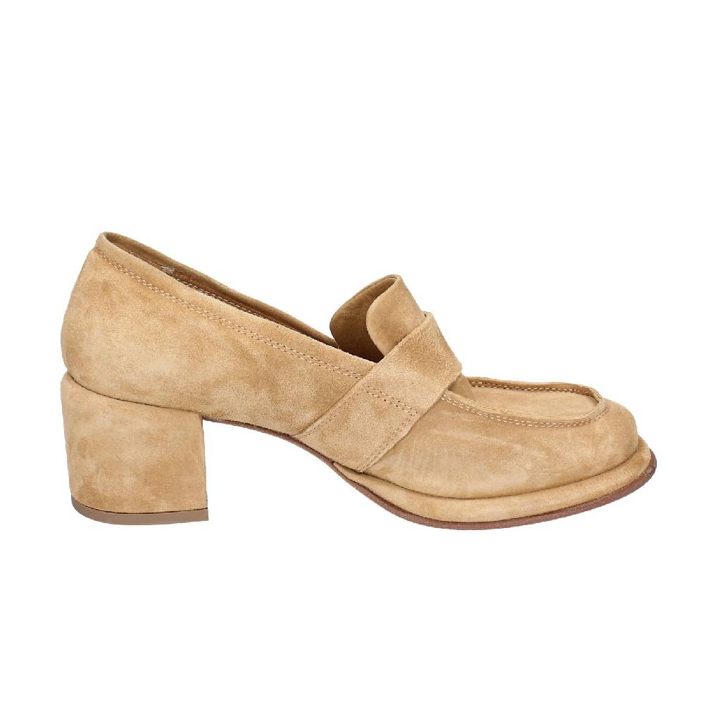 scarpe donna MOMA mocassini beige camoscio 44401E VINTAGE EX469 Pezzi Unici