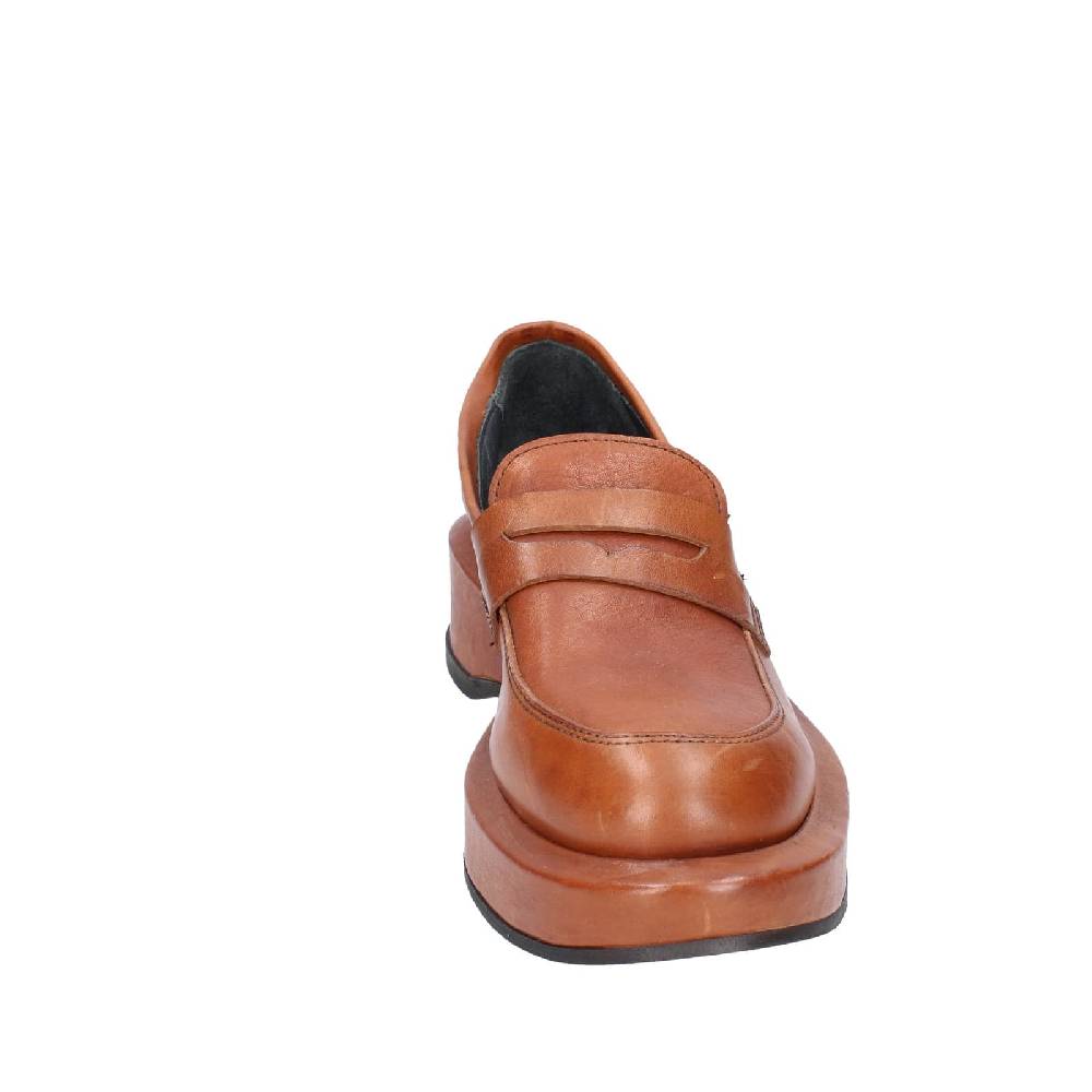 scarpe donna MOMA mocassini marrone pelle 82301E EY562 Negozi Online