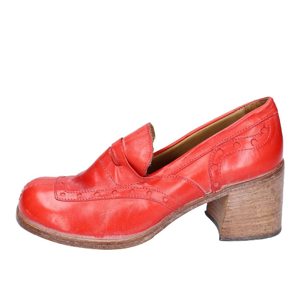 scarpe donna MOMA mocassini rosso pelle 47406E VINTAGE EX487 Sottocosto