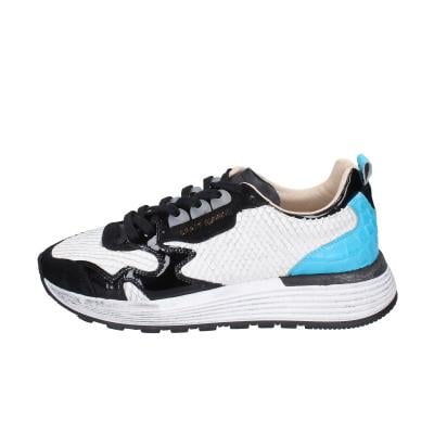 scarpe donna MOMA sneakers bianco pelle nero camoscio 3AS401-CR10 BC853 Sconto