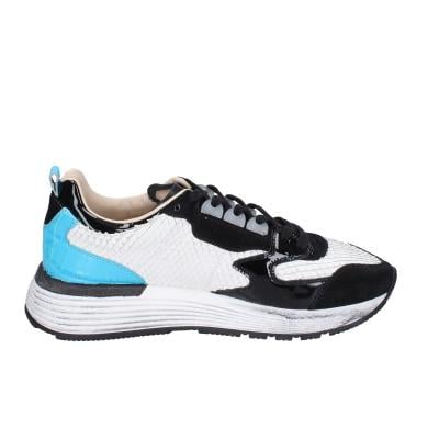 scarpe donna MOMA sneakers bianco pelle nero camoscio 3AS401-CR10 BC853 Sconto