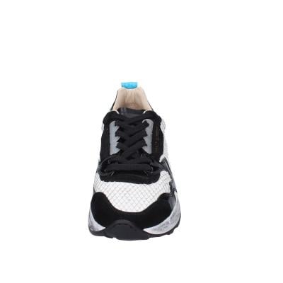 scarpe donna MOMA sneakers bianco pelle nero camoscio 3AS401-CR10 BC853 Sconto