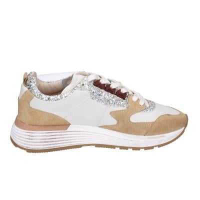 scarpe donna MOMA sneakers marrone pelle beige glitter 3AS401-CR1 BC65 Online