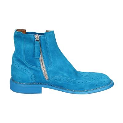 scarpe donna MOMA stivaletti celeste camoscio 1CS405-MAS BC826 Italia