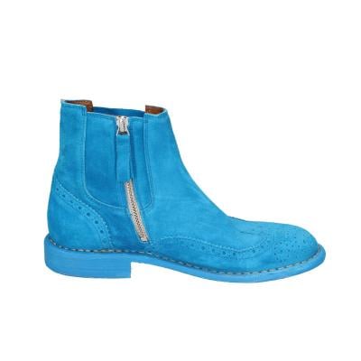 scarpe donna MOMA stivaletti celeste camoscio 1CS405-MAS BC769 2025
