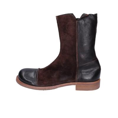 scarpe donna MOMA stivaletti marrone camoscio pelle 1CS431-QE BC768 In Linea