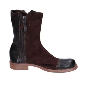 scarpe donna MOMA stivaletti marrone camoscio pelle 1CS431-QE BC768 In Linea