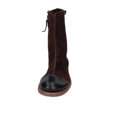 scarpe donna MOMA stivaletti marrone camoscio pelle 1CS431-QE BC768 In Linea