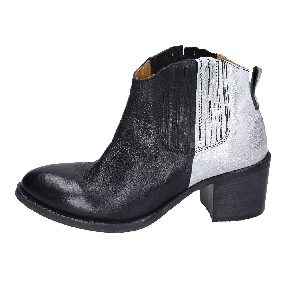 scarpe donna MOMA stivaletti nero pelle grigio 33403B VINTAGE EX393 Promozione
