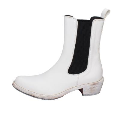 scarpe donna MOMA stivaletti bianco pelle 1CW228-CAP BD489 Pezzi Unici