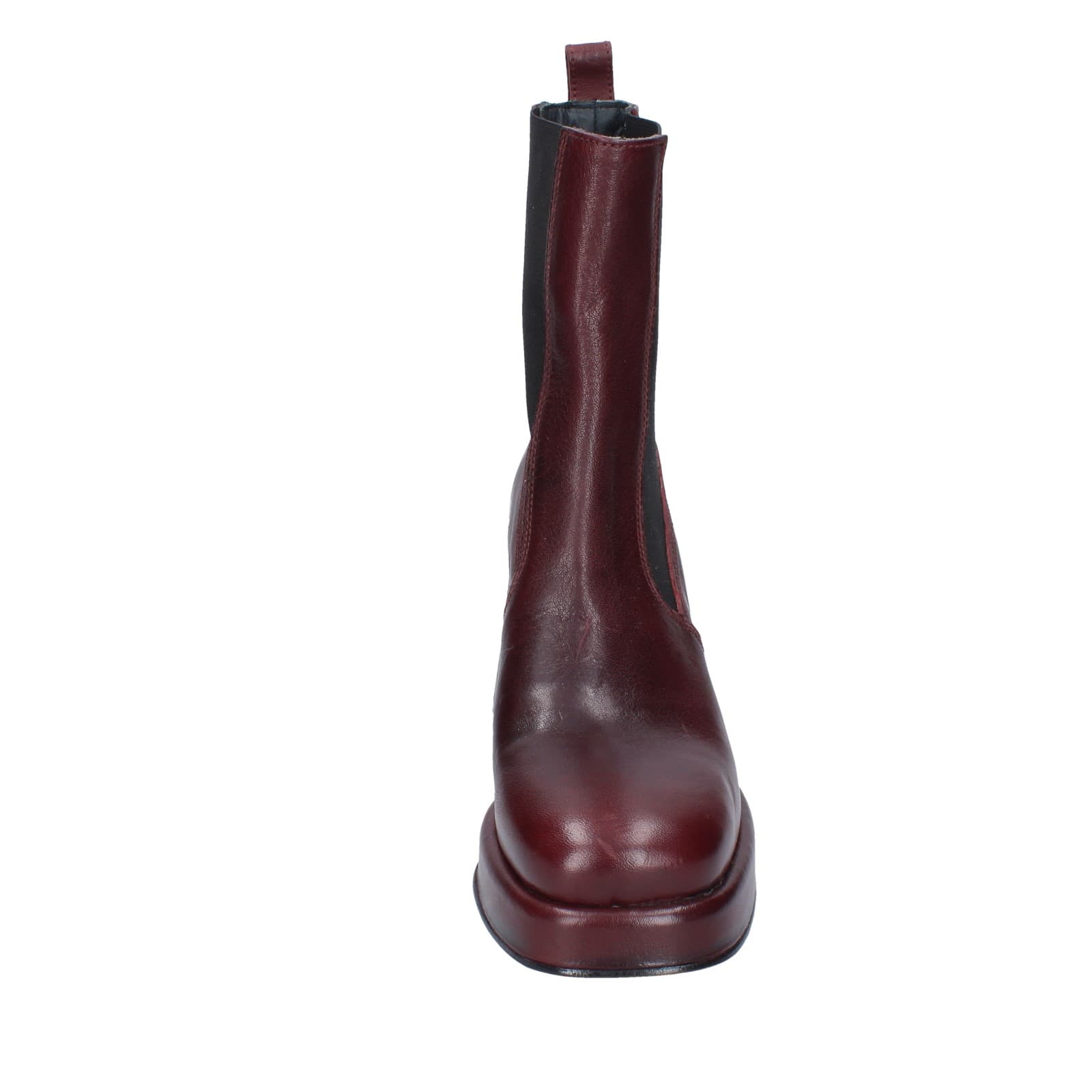 scarpe donna MOMA stivaletti bordeaux pelle 83302C EY534 Fino Al -60%