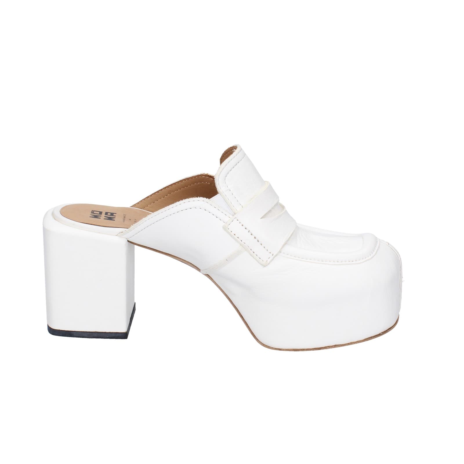 scarpe donna MOMA sandali bianco pelle 1GS448-NAC EZ893 Saldi