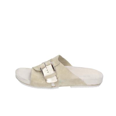 scarpe donna MOMA sandali beige pelle oro camoscio 1GS458-K0B BC770 Vendita Calda