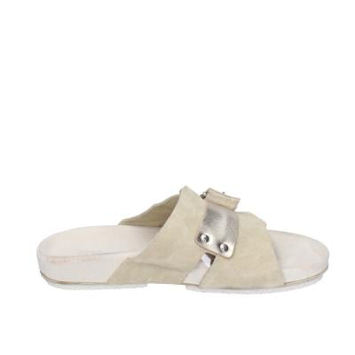 scarpe donna MOMA sandali beige pelle oro camoscio 1GS458-K0B BC770 Vendita Calda