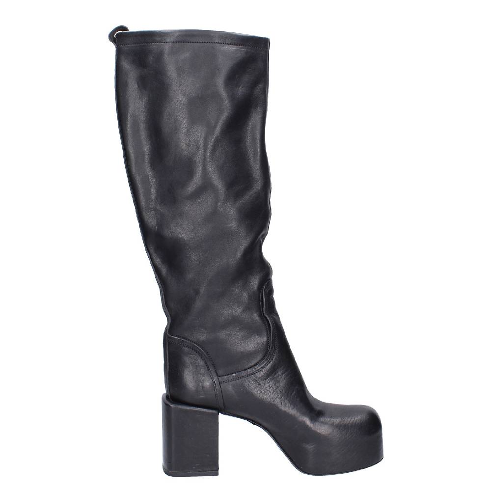 scarpe donna MOMA stivali nero pelle VINTAGE EX524 Italia