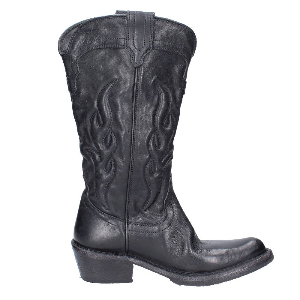 scarpe donna MOMA stivali nero pelle 77306C VINTAGE EX490 Only for today