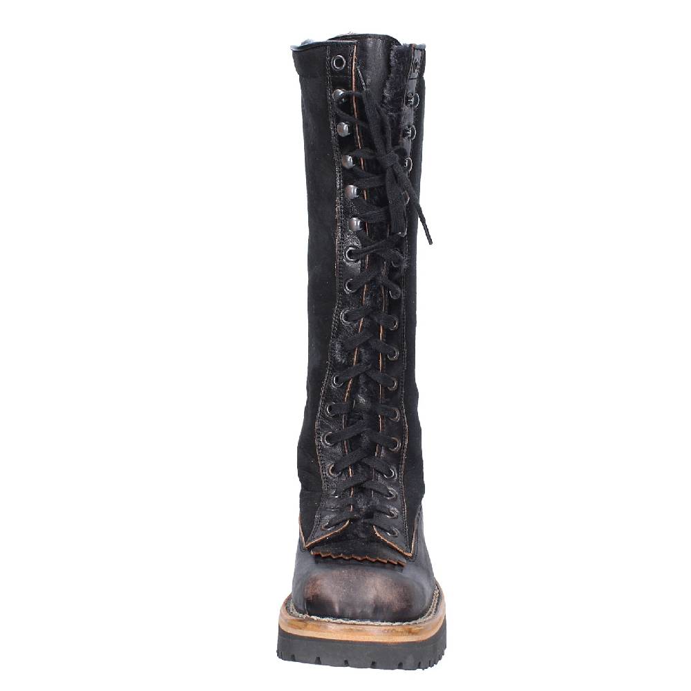 scarpe donna MOMA stivali nero pelle camoscio 81304D VINTAGE EX513 Fino al 55% di sconto