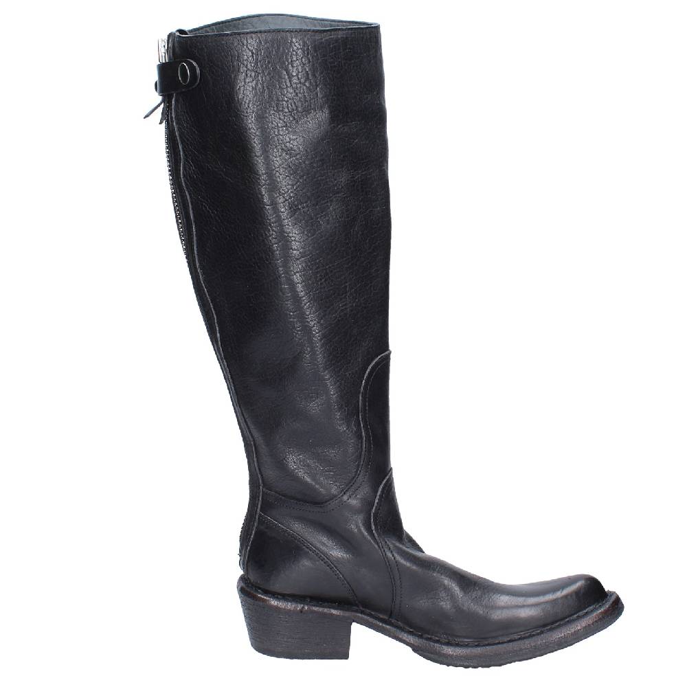 scarpe donna MOMA stivali nero pelle 77303D VINTAGE EX521 Promozione