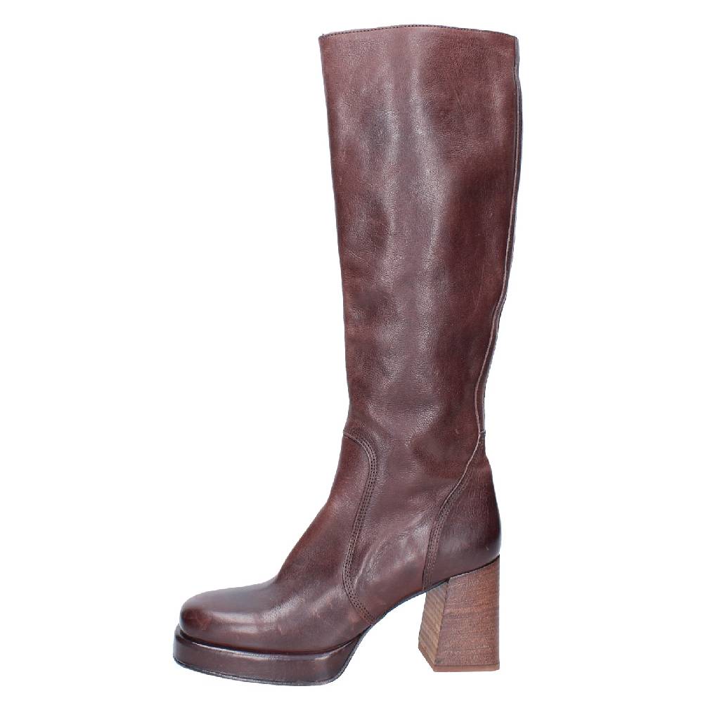 scarpe donna MOMA stivali marrone pelle 83303D VINTAGE EX522 Spedizione Gratuita