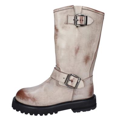 scarpe donna MOMA stivali marrone pelle beige 1DW340 VINTAGE BD924 Acquista Ora