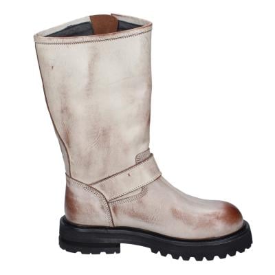 scarpe donna MOMA stivali marrone pelle beige 1DW340 VINTAGE BD924 Acquista Ora