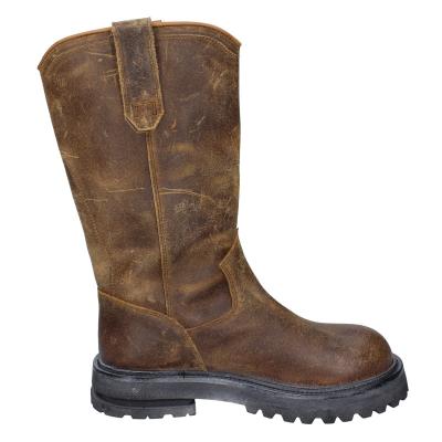 scarpe donna MOMA stivali marrone pelle camoscio 1DW358 VINTAGE BD925 Sottocosto