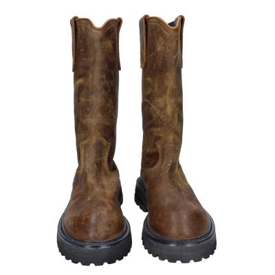 scarpe donna MOMA stivali marrone pelle camoscio 1DW358 VINTAGE BD925 Sottocosto