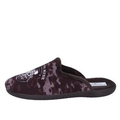 scarpe uomo PREGUNTA pantofole sandali marrone tessuto BX441 Saldi
