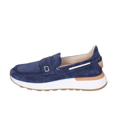 scarpe uomo MOMA mocassini blu camoscio 4FS413-CRPG BC818 Saldi Di Fabbrica