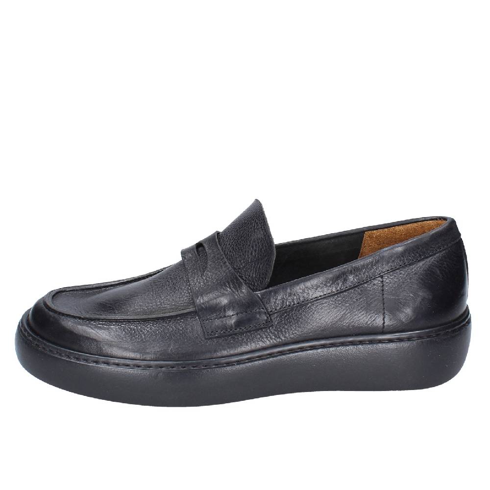 scarpe uomo MOMA mocassini nero pelle 11402E VINTAGE EX385 Vendite Flash