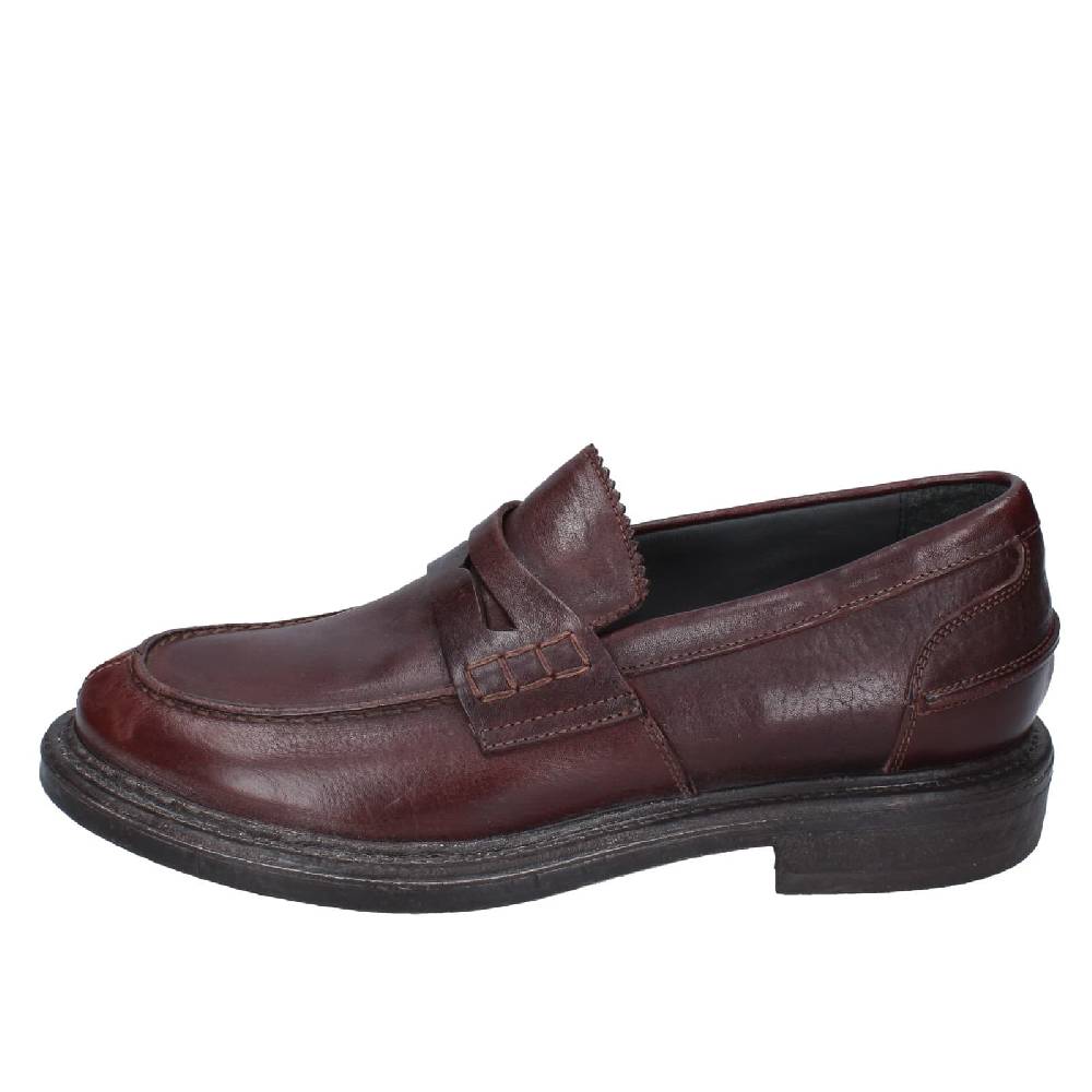 scarpe uomo MOMA mocassini marrone pelle 65305E EY516 Negozio