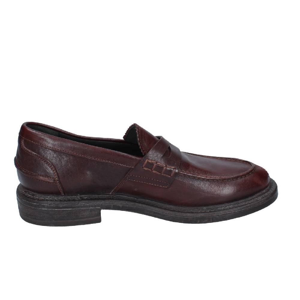 scarpe uomo MOMA mocassini marrone pelle 65305E EY516 Negozio