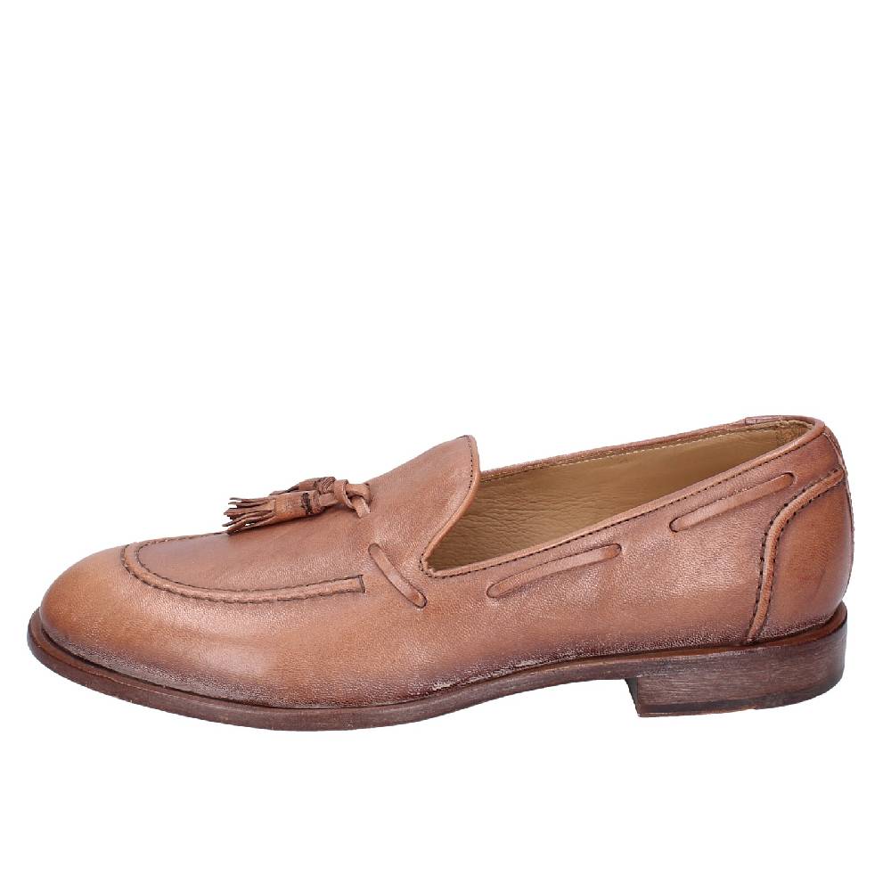 scarpe uomo MOMA mocassini marrone pelle 2FS410 VINTAGE EX375 Affare Del Giorno