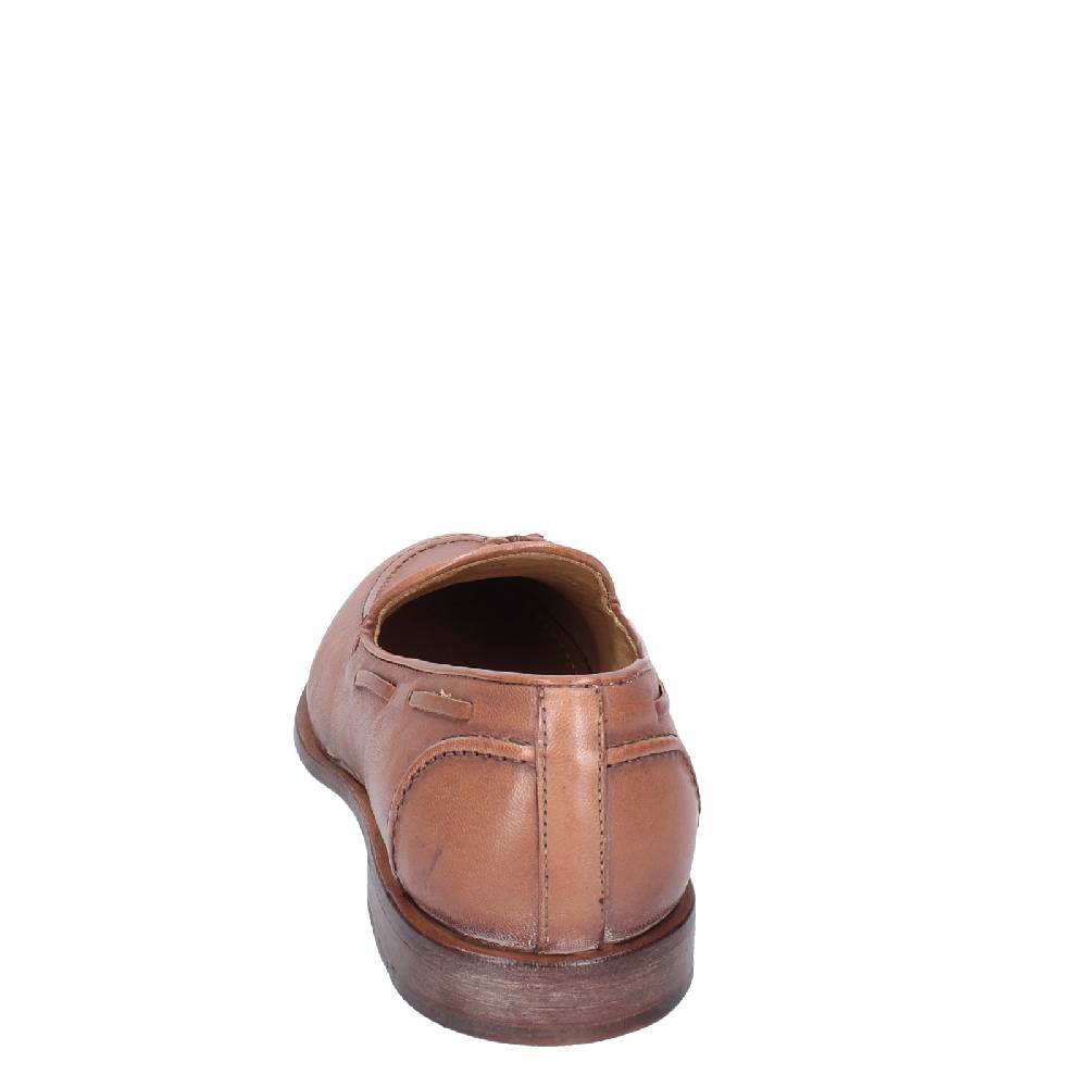scarpe uomo MOMA mocassini marrone pelle 2FS410 VINTAGE EX375 Affare Del Giorno