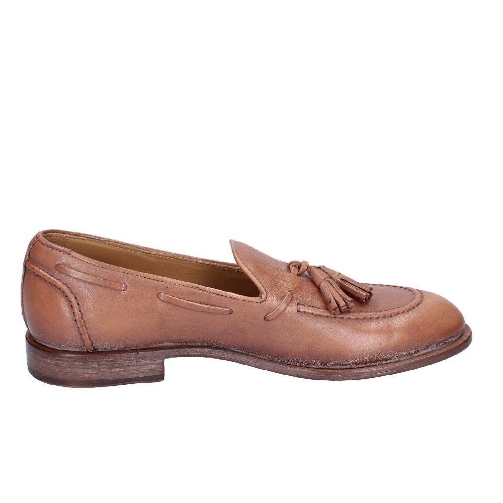 scarpe uomo MOMA mocassini marrone pelle 2FS410 VINTAGE EX375 Affare Del Giorno