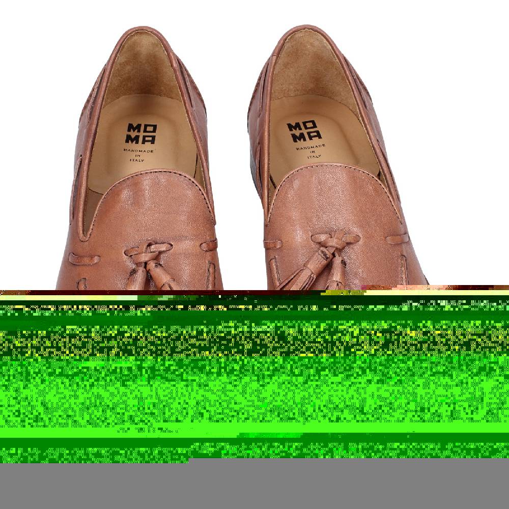 scarpe uomo MOMA mocassini marrone pelle 2FS410 VINTAGE EX375 Affare Del Giorno
