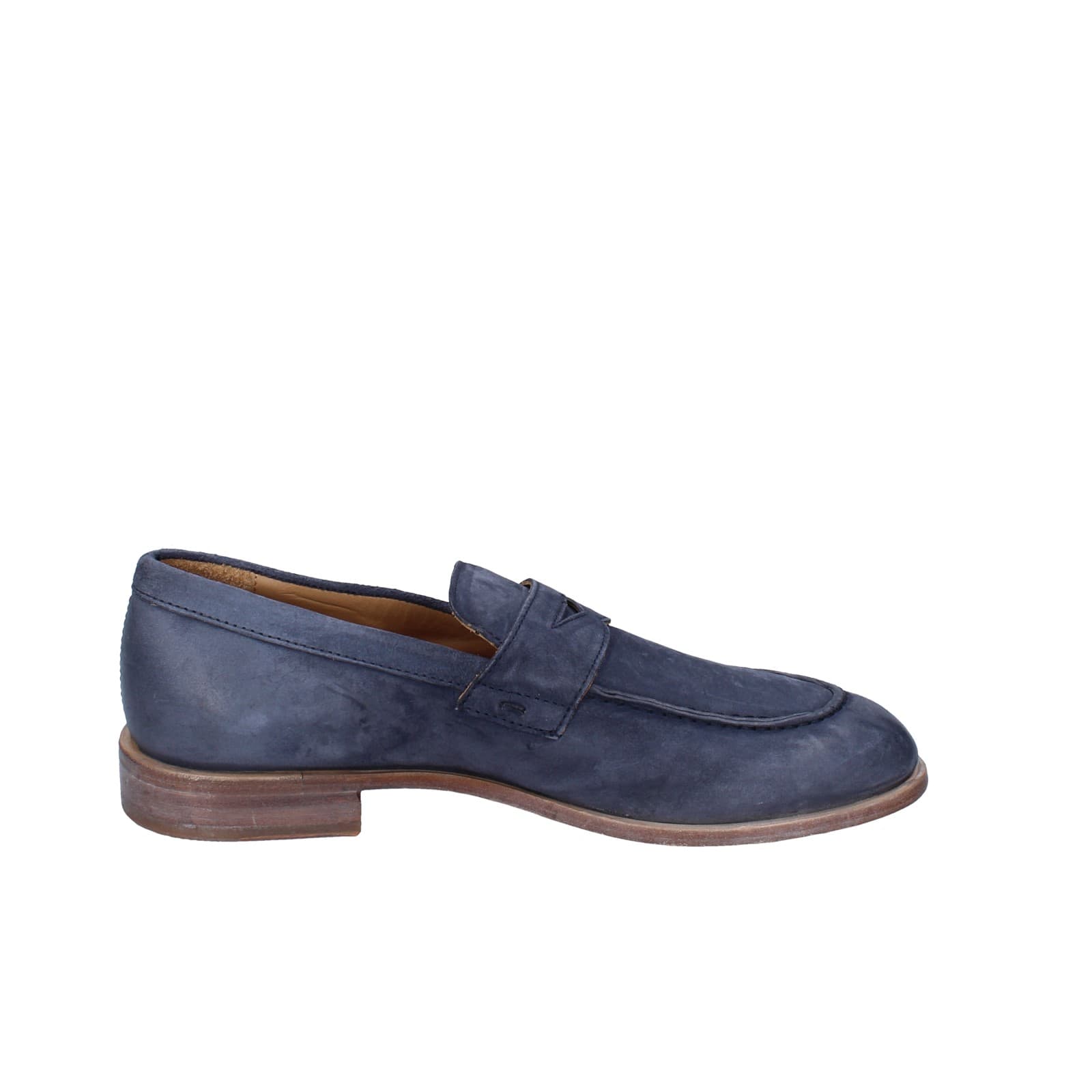 scarpe uomo MOMA mocassini blu camoscio 2E5449-OW EY425 Nuova