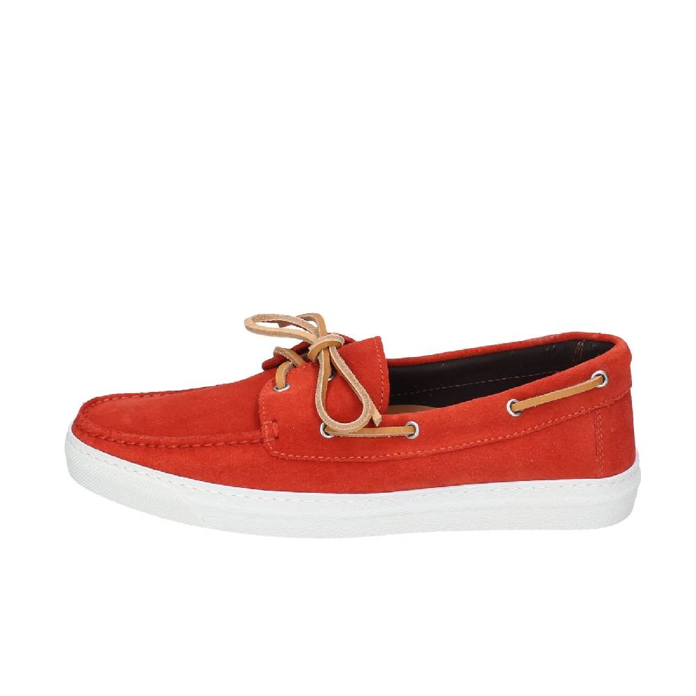 scarpe uomo RALPH LAUREN mocassini rosso camoscio celeste EY147 2025