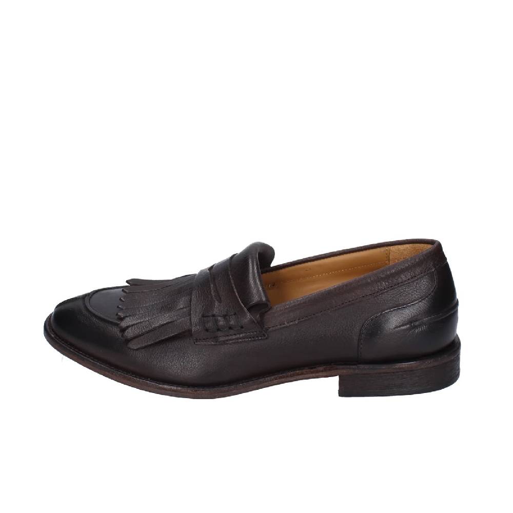 scarpe uomo MANIFATTURE ETRUSCHE mocassini marrone pelle EZ835 Italy