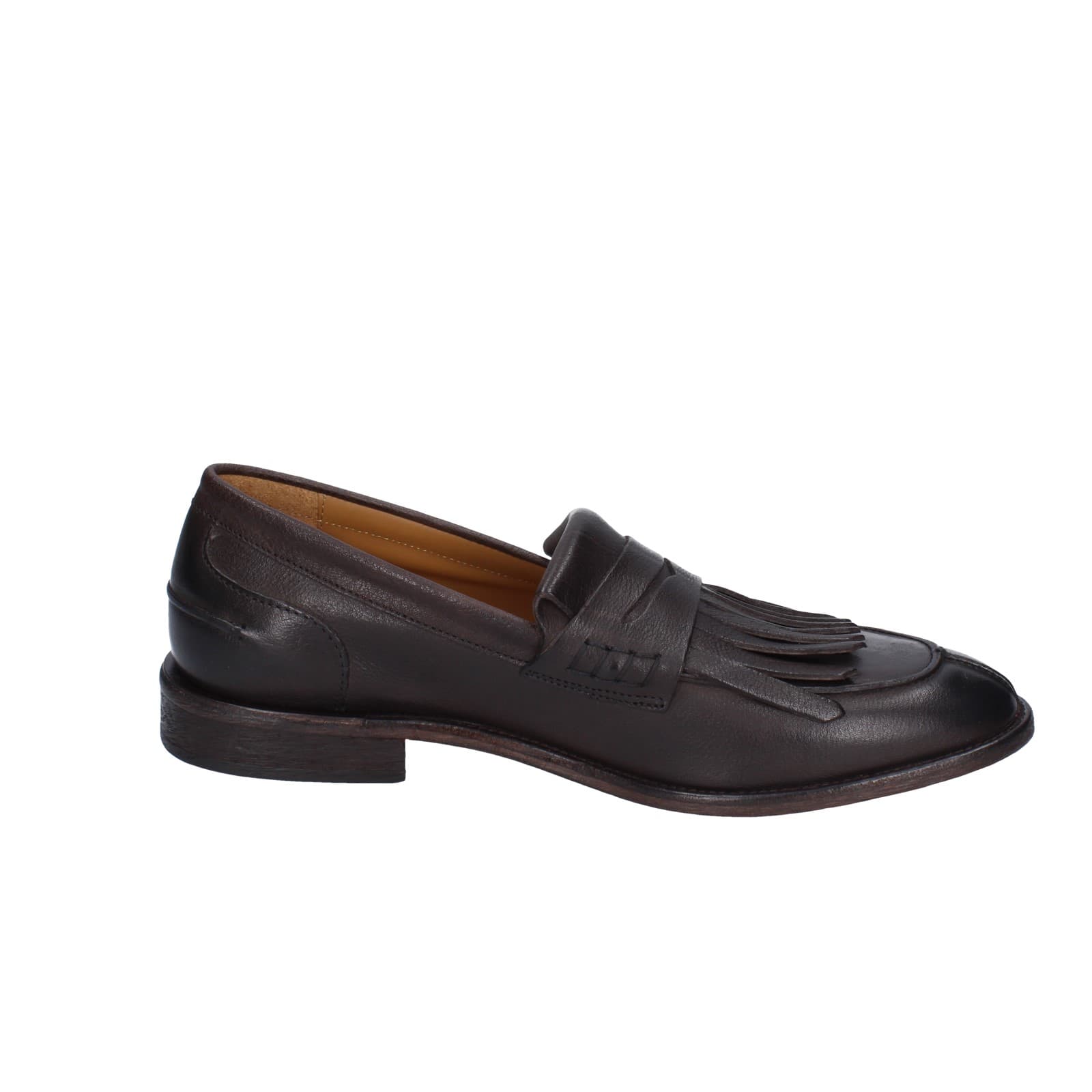 scarpe uomo MANIFATTURE ETRUSCHE mocassini marrone pelle EZ835 Italy